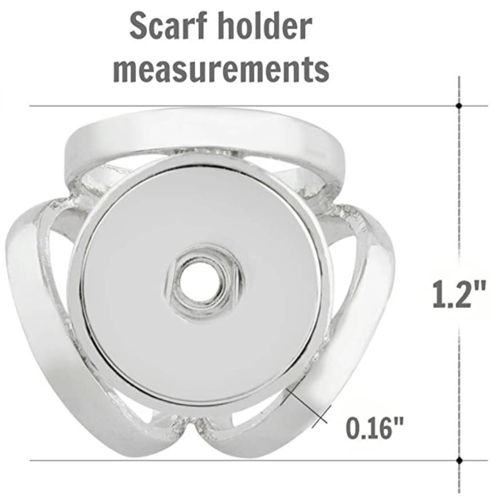 Snap Charm Scarf Holder Set of 4 for Standard Size Snaps - Picture 6 of 7